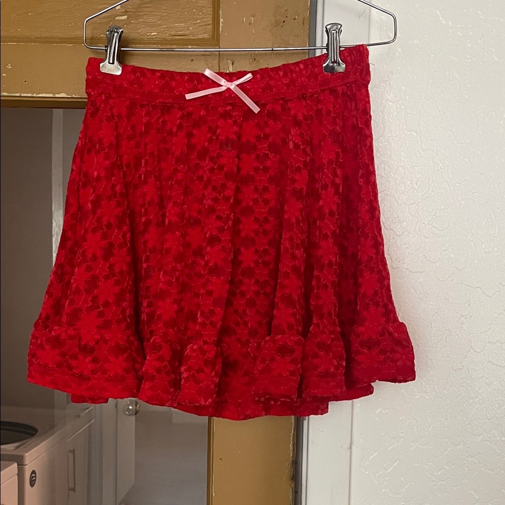 Fashion Brand Company Red Lace Mini